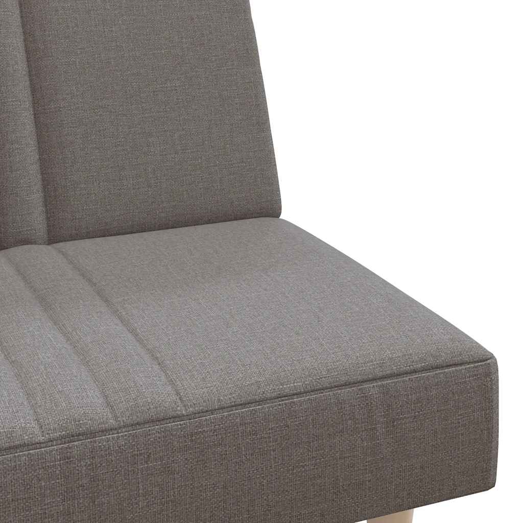 vidaXL Rozkładana kanapa, kolor taupe, tapicerowana tkaniną