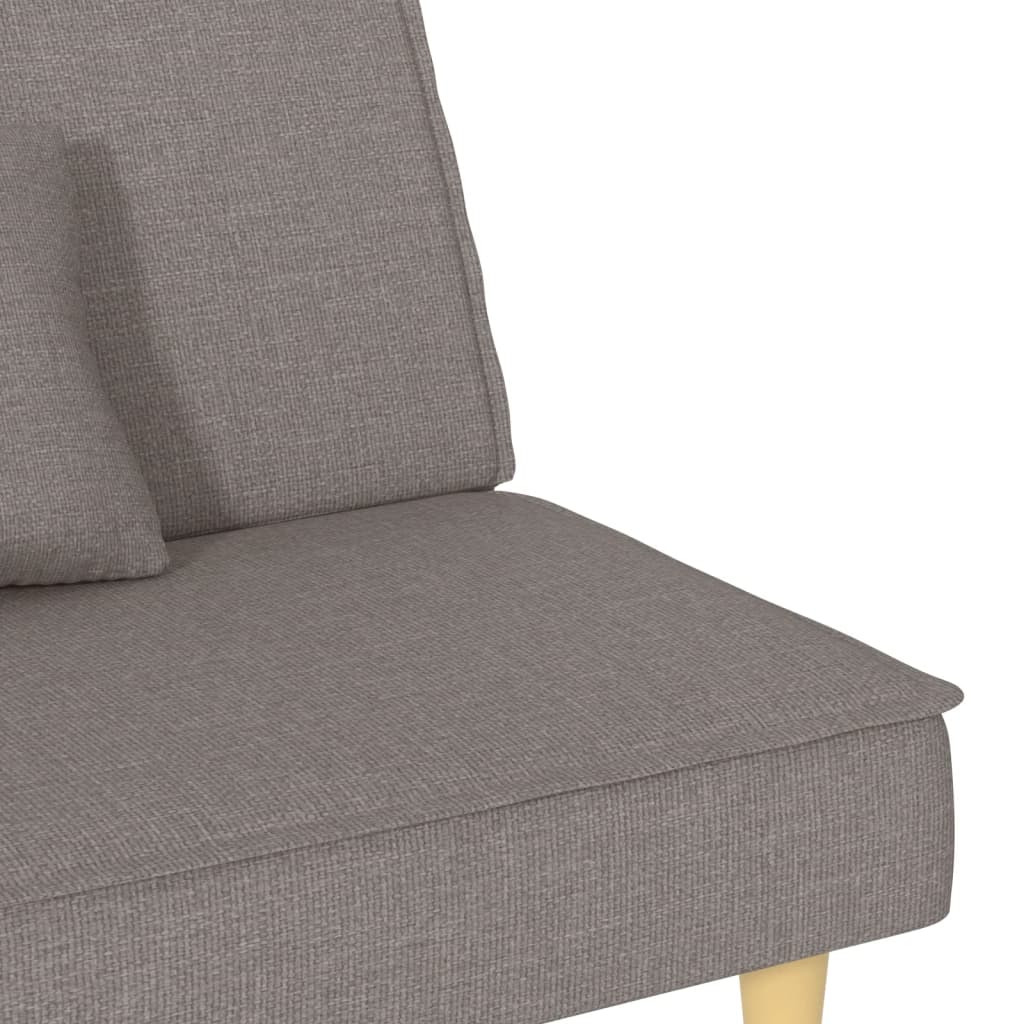 vidaXL Rozkładana kanapa, kolor taupe, tapicerowana tkaniną