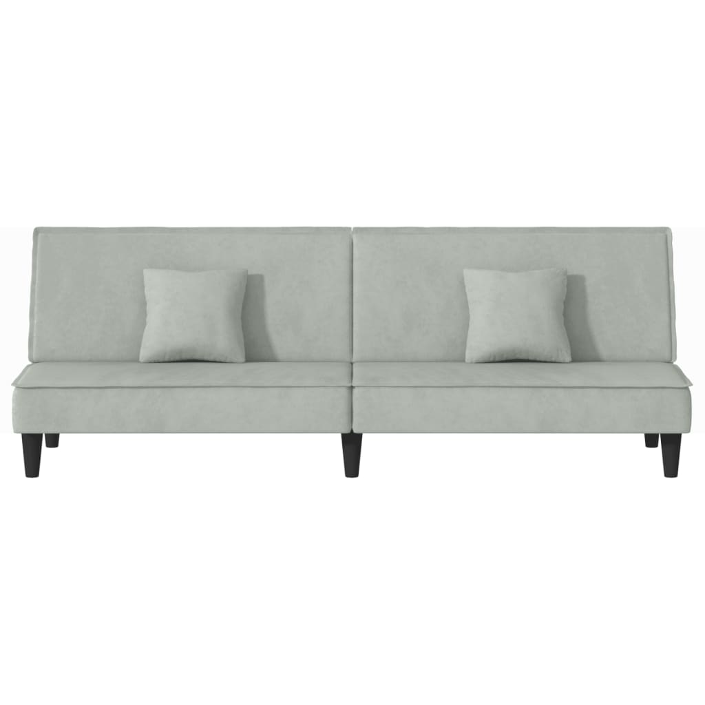 vidaXL Kanapa rozkładana, jasnoszara, aksamitna
