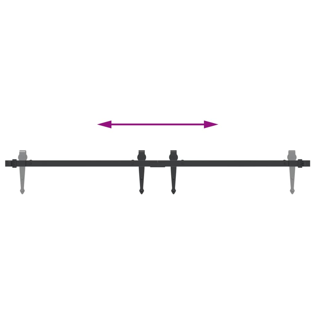 vidaXL System do montażu drzwiczek przesuwnych do szafki, 122 cm