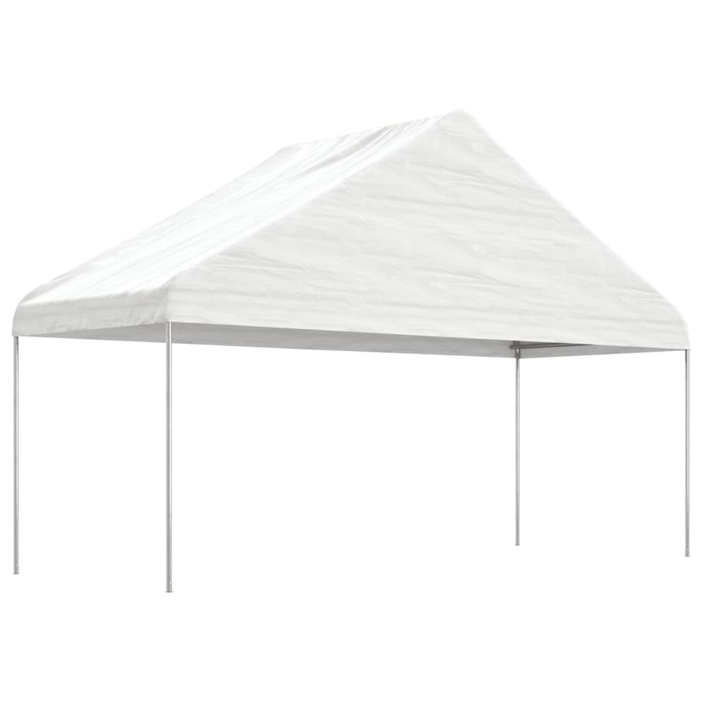 vidaXL Namiot ogrodowy z dachem, biały, 5,88x2,23x3,75 m, polietylen