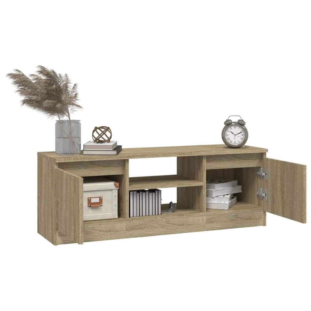 vidaXL Szafka pod TV, z drzwiczkami, dąb sonoma, 102x30x36 cm