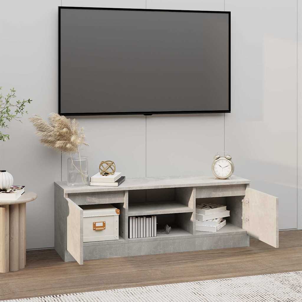 vidaXL Szafka pod TV, z drzwiczkami, szarość betonu, 102x30x36 cm
