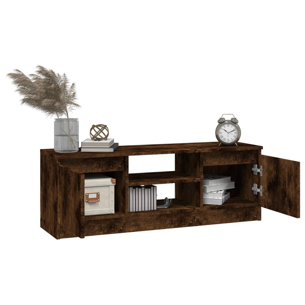 vidaXL Szafka pod TV, z drzwiczkami, przydymiony dąb, 102x30x36 cm