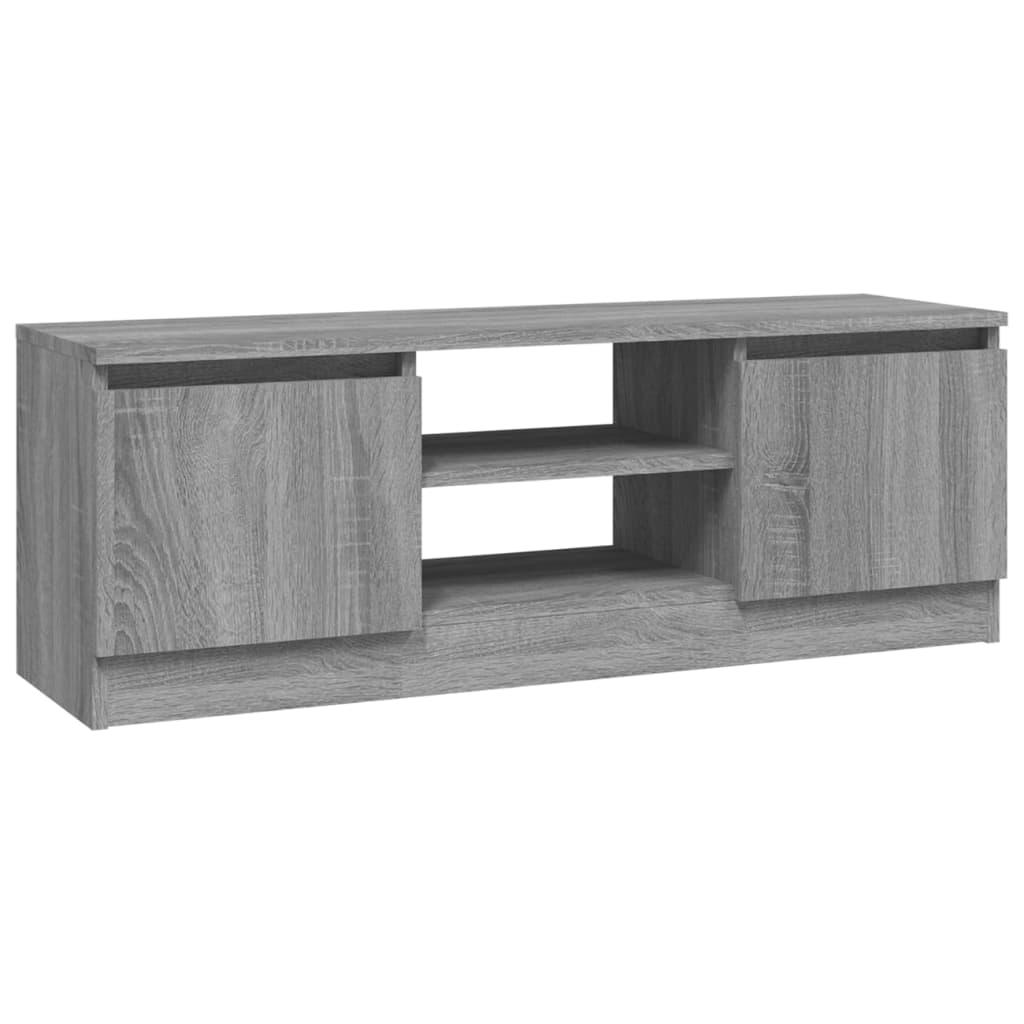 vidaXL Szafka pod TV, z drzwiczkami, szary dąb sonoma, 102x30x36 cm