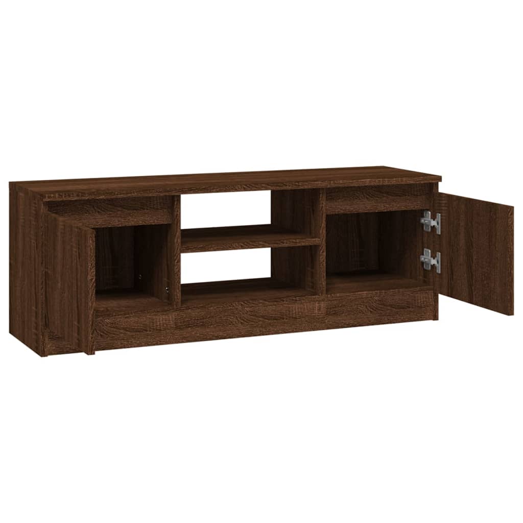 vidaXL Szafka pod TV, z drzwiczkami, brązowy dąb, 102x30x36 cm