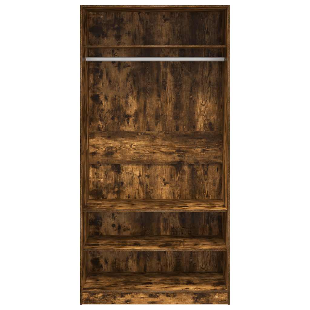 vidaXL Szafa, przydymiony dąb, 100x50x200 cm, materiał drewnopochodny