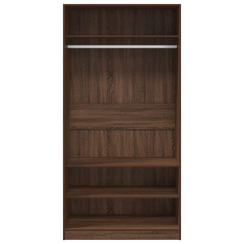 vidaXL Szafa, brązowy dąb, 100x50x200 cm, materiał drewnopochodny
