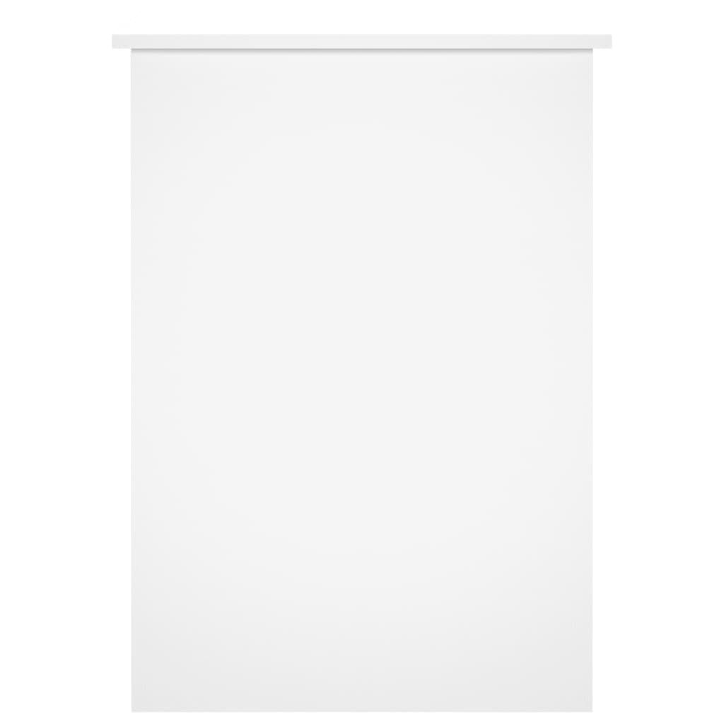 vidaXL Biurko, białe, 100x55x75 cm, materiał drewnopochodny