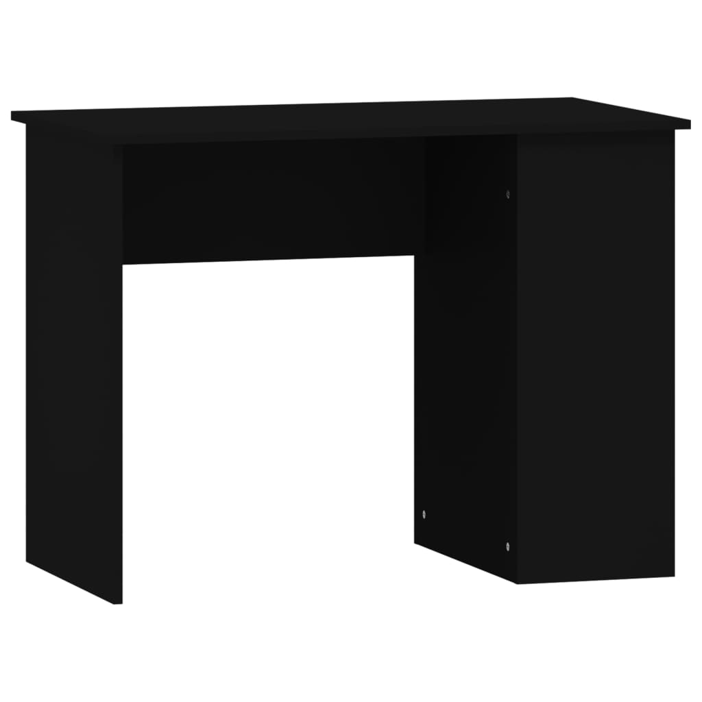 vidaXL Biurko, czarne, 100x55x75 cm, materiał drewnopochodny