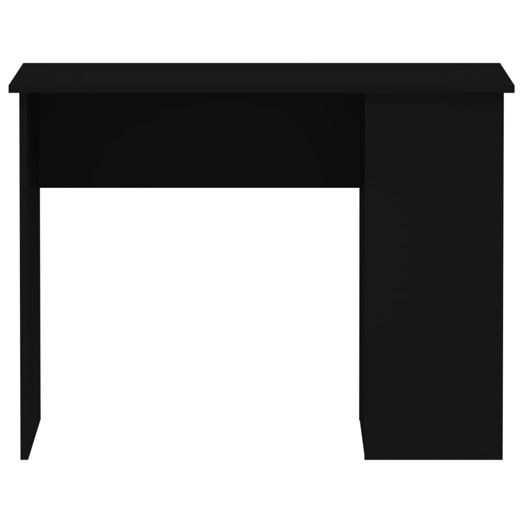 vidaXL Biurko, czarne, 100x55x75 cm, materiał drewnopochodny