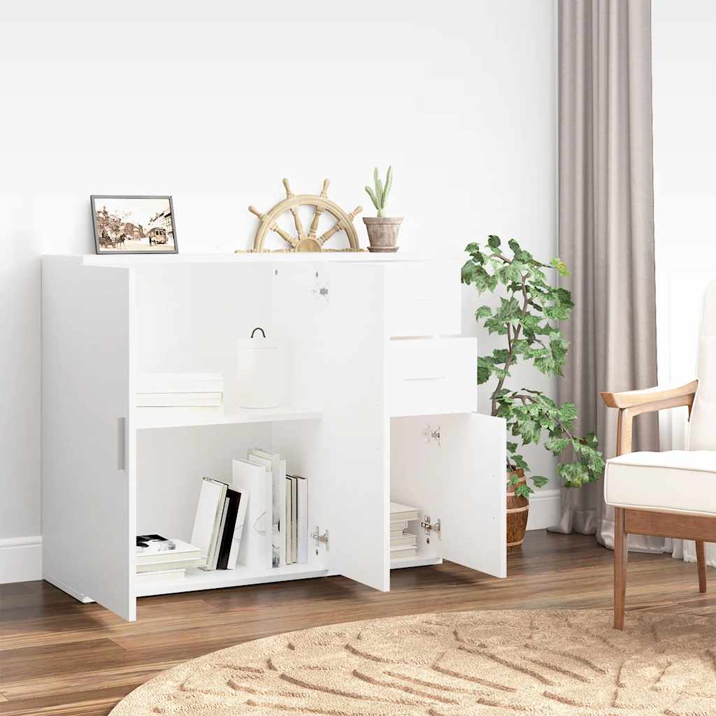 vidaXL Szafka, biała, 91x29,5x75 cm, materiał drewnopochodny