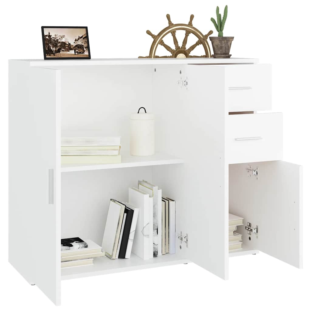 vidaXL Szafka, biała, 91x29,5x75 cm, materiał drewnopochodny