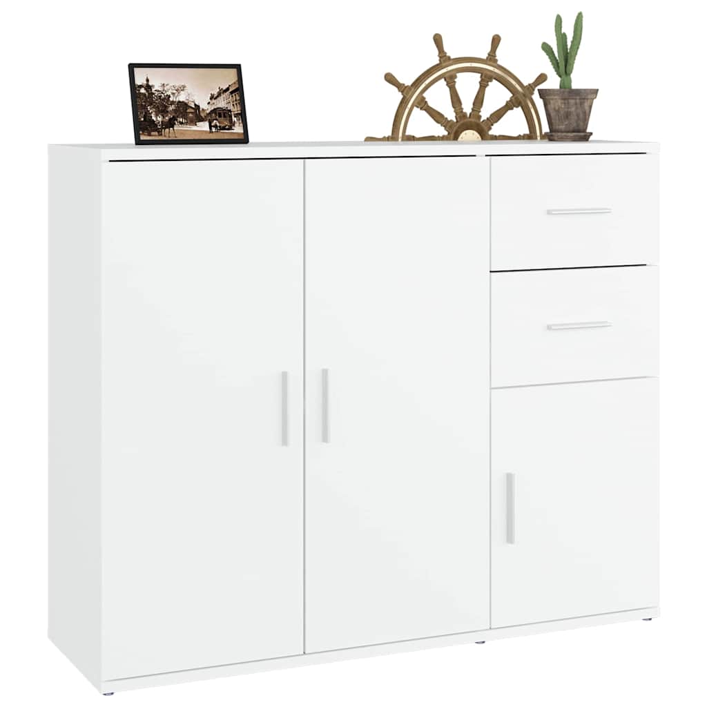 vidaXL Szafka, biała, 91x29,5x75 cm, materiał drewnopochodny