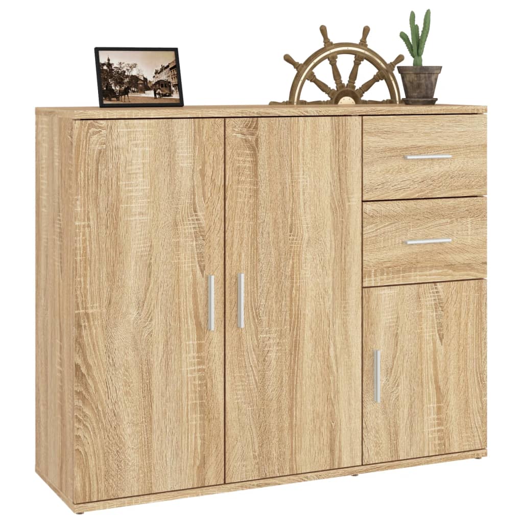 vidaXL Komoda Sonoma Oak 91x29,5x75 cm Drewno konstrukcyjne
