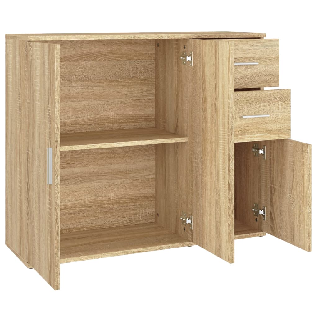 vidaXL Komoda Sonoma Oak 91x29,5x75 cm Drewno konstrukcyjne