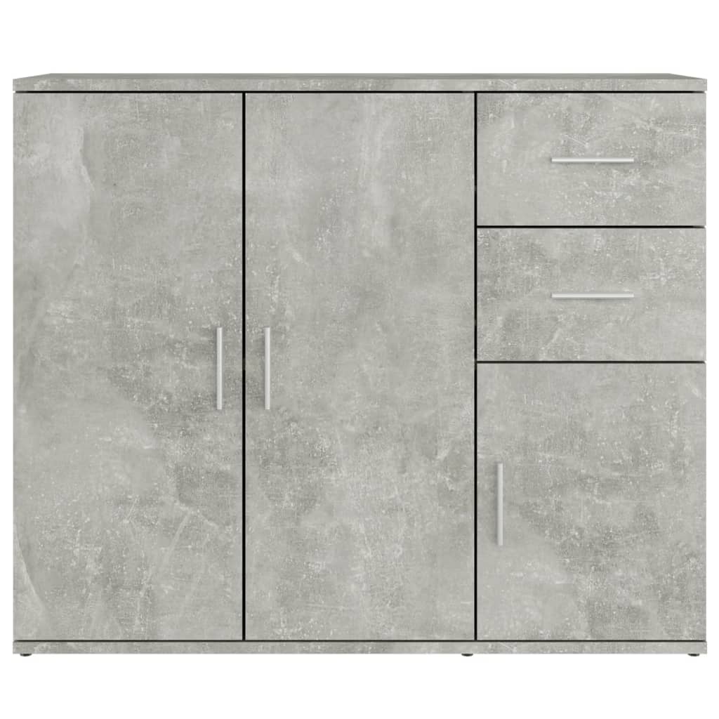 vidaXL Szafka, szarość betonu, 91x29,5x75 cm, materiał drewnopochodny
