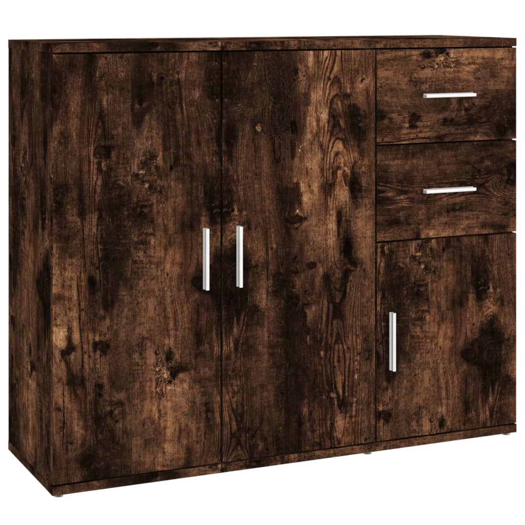 vidaXL Szafka, przydymiony dąb, 91x29,5x75 cm, materiał drewnopochodny