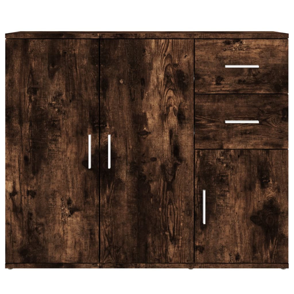 vidaXL Szafka, przydymiony dąb, 91x29,5x75 cm, materiał drewnopochodny