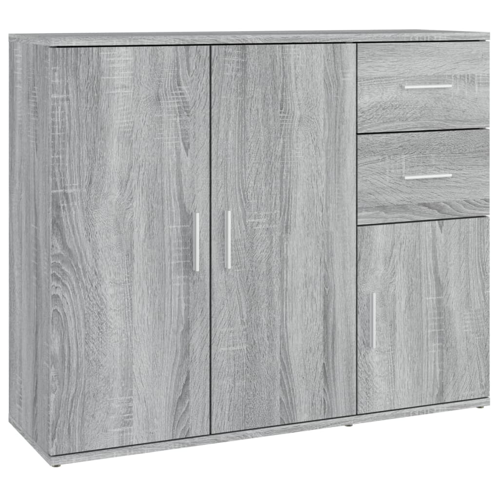 vidaXL Szafka, szary dąb sonoma, 91x29,5x75cm, materiał drewnopochodny