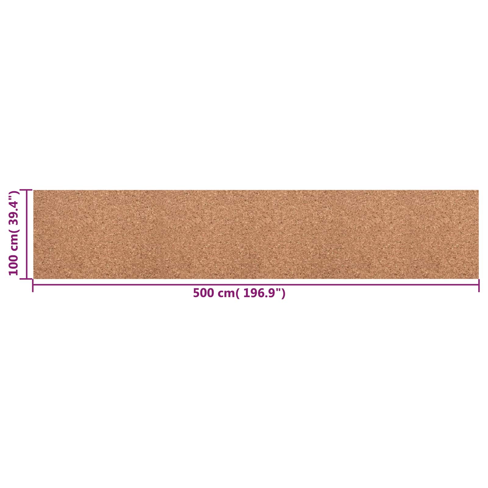 vidaXL Rolka korkowa brązowy 100 x 500 x 0,5 cm korek