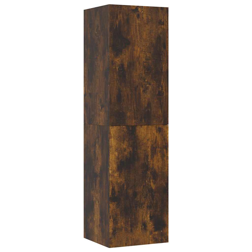 vidaXL Wisząca szafka telewizyjna, przydymiony dąb, 30,5x30x110 cm