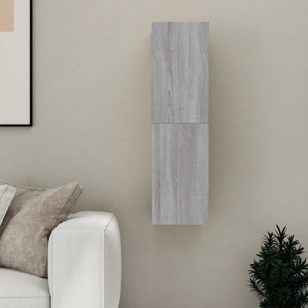 vidaXL Wisząca szafka telewizyjna, szary dąb sonoma, 30,5x30x110 cm