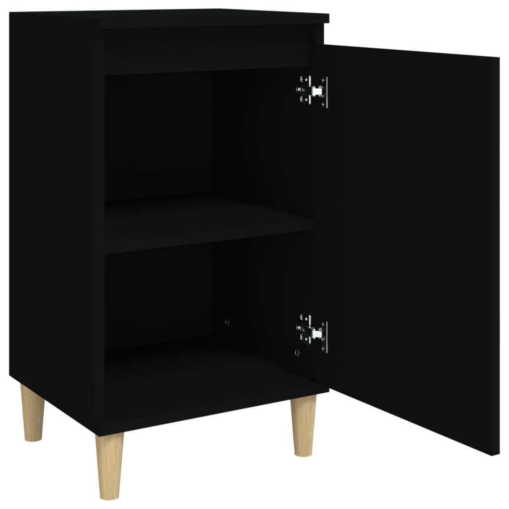 vidaXL Szafki nocne, 2 szt., czarne, 40x35x70 cm