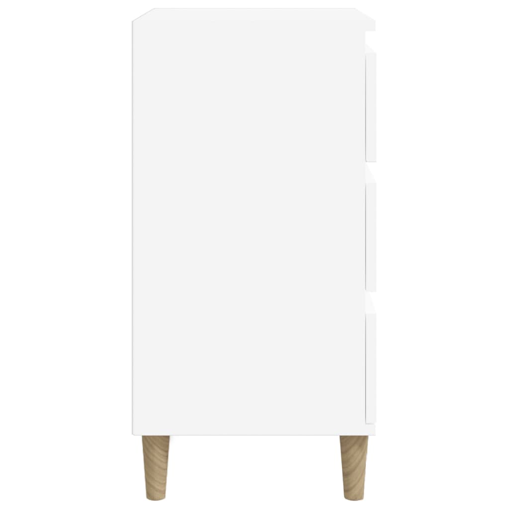 vidaXL Szafka nocna, biała, 40x35x70 cm, materiał drewnopochodny