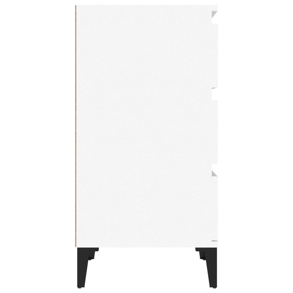 vidaXL Szafka nocna, biała, 40x35x70 cm, materiał drewnopochodny