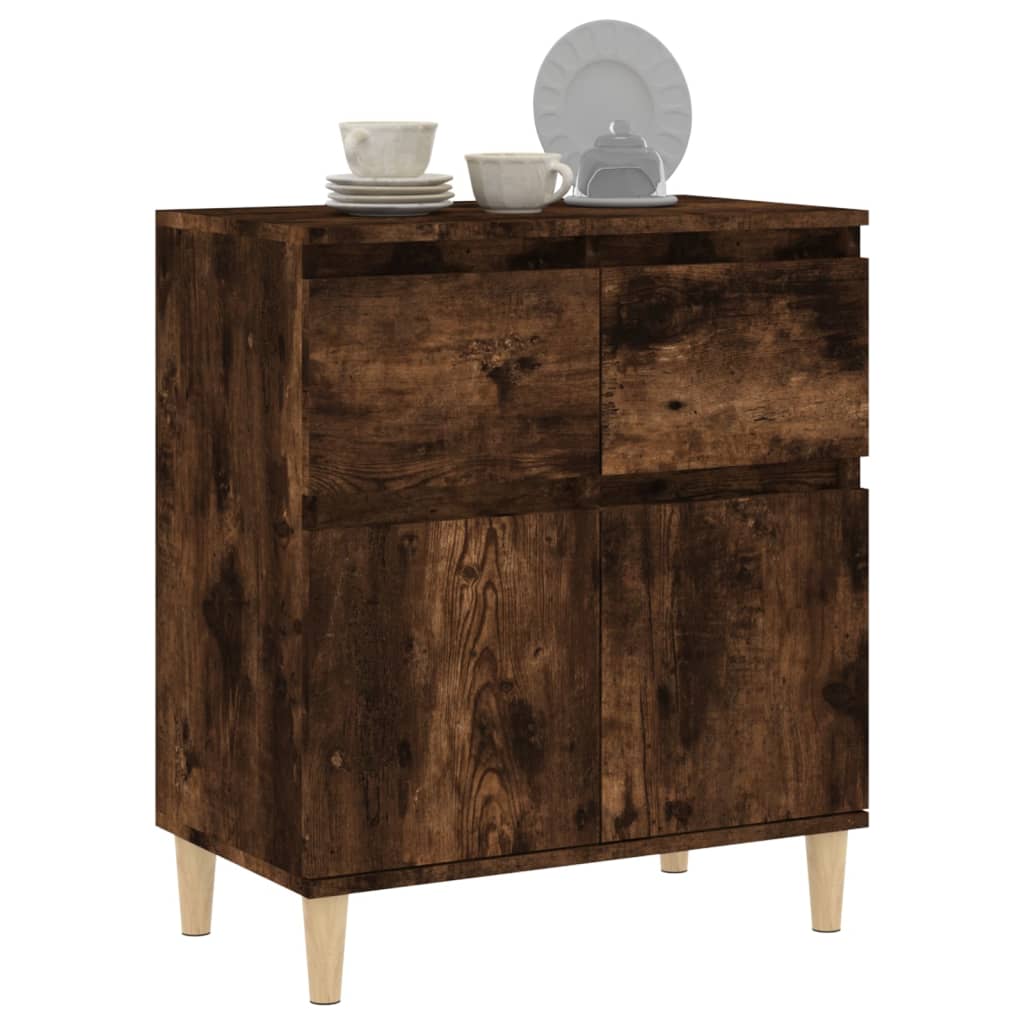 vidaXL Komoda, przydymiony dąb, 60x35x70 cm, materiał drewnopochodny