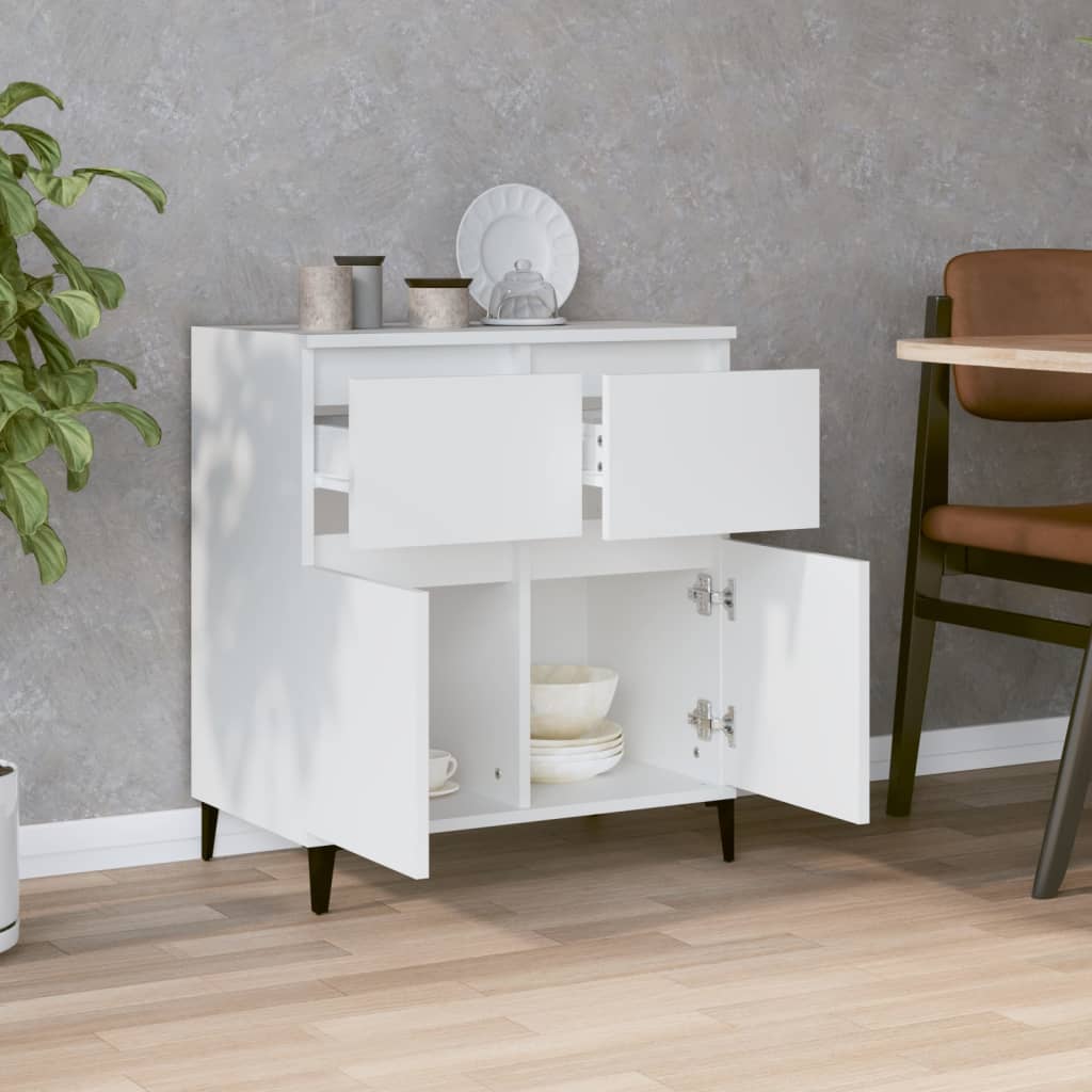 vidaXL Komoda, biała, 60x35x70 cm, materiał drewnopochodny