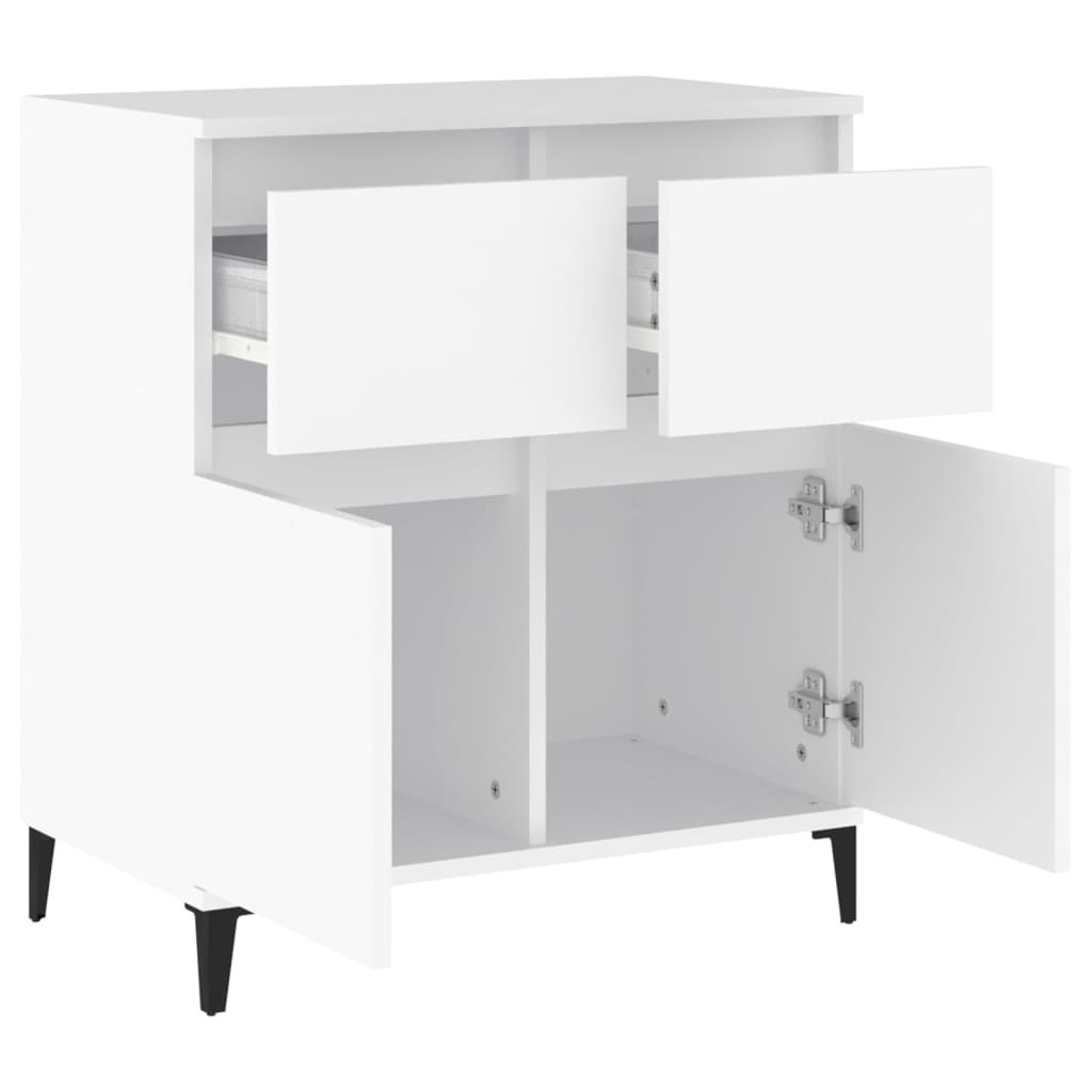 vidaXL Komoda, biała, 60x35x70 cm, materiał drewnopochodny