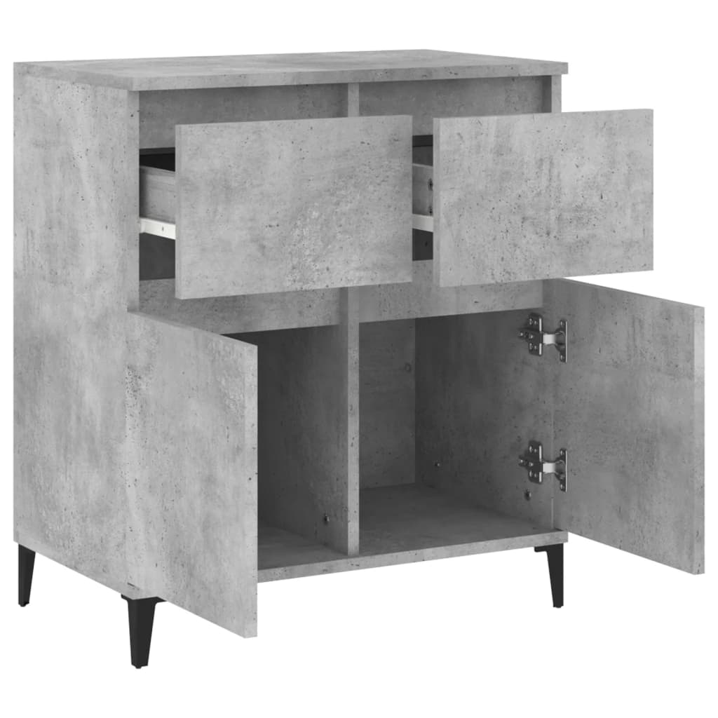 vidaXL Komoda, szarość betonu, 60x35x70 cm, materiał drewnopochodny