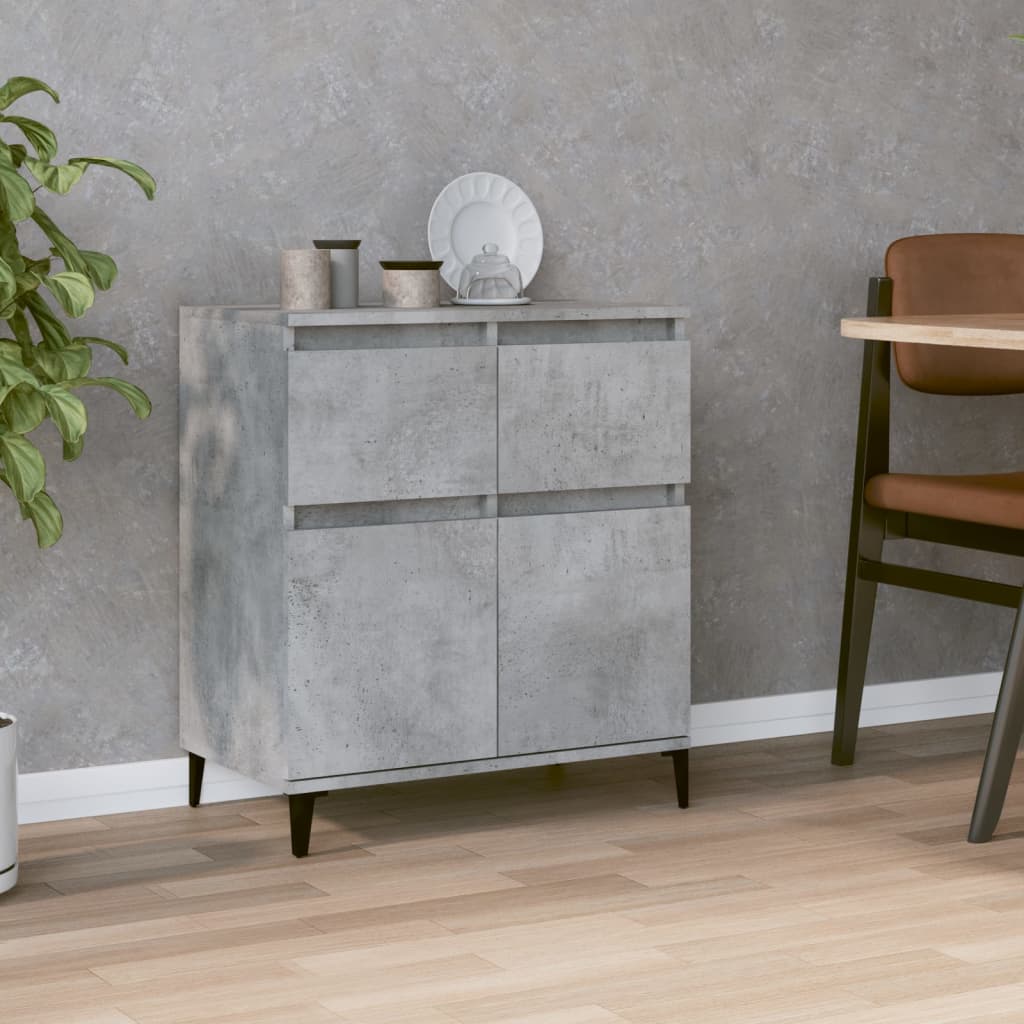 vidaXL Komoda, szarość betonu, 60x35x70 cm, materiał drewnopochodny