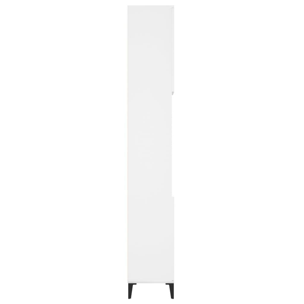 vidaXL Szafka łazienkowa, biała, 30x30x190 cm, materiał drewnopochodny