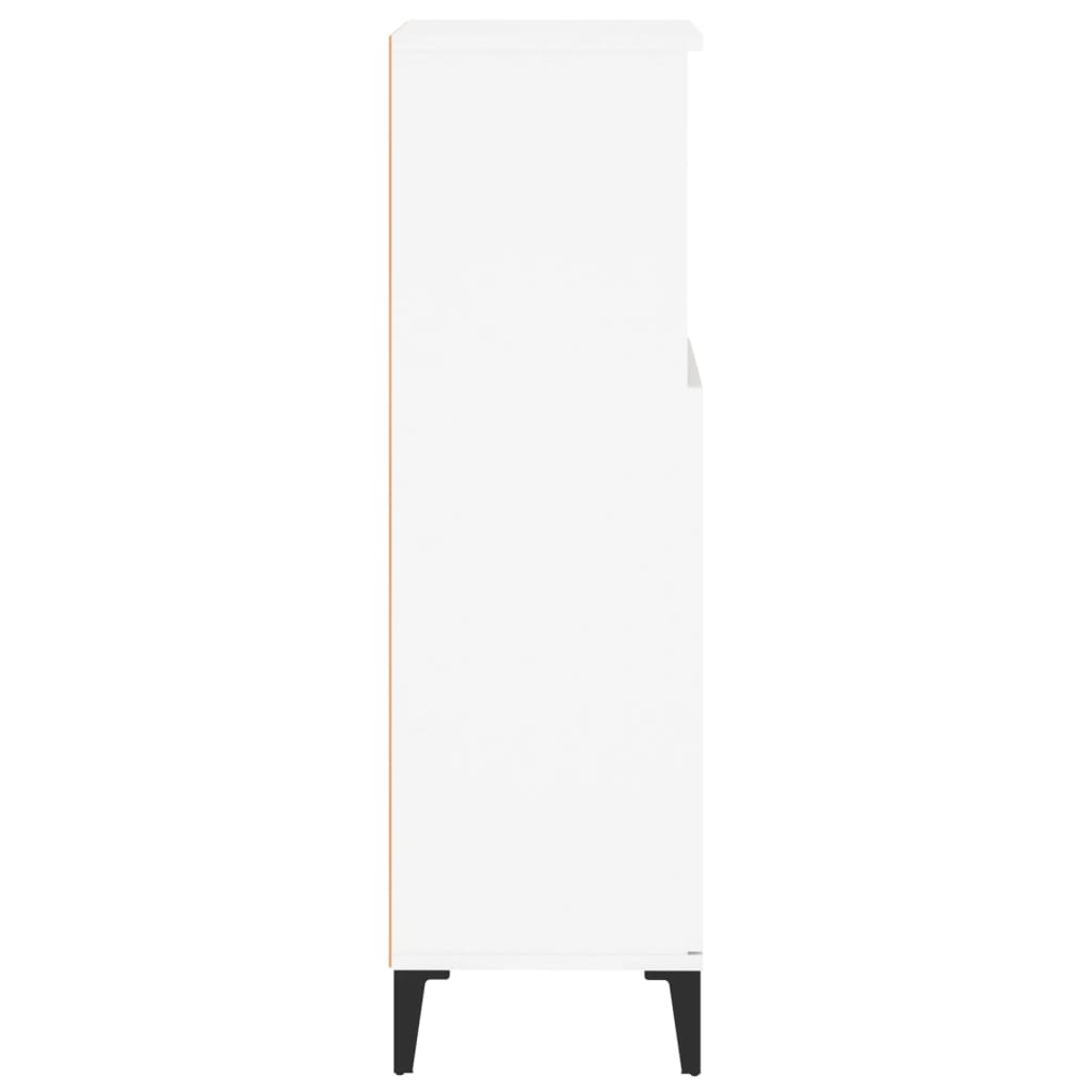 vidaXL Szafka łazienkowa, biała, 30x30x100 cm, materiał drewnopochodny