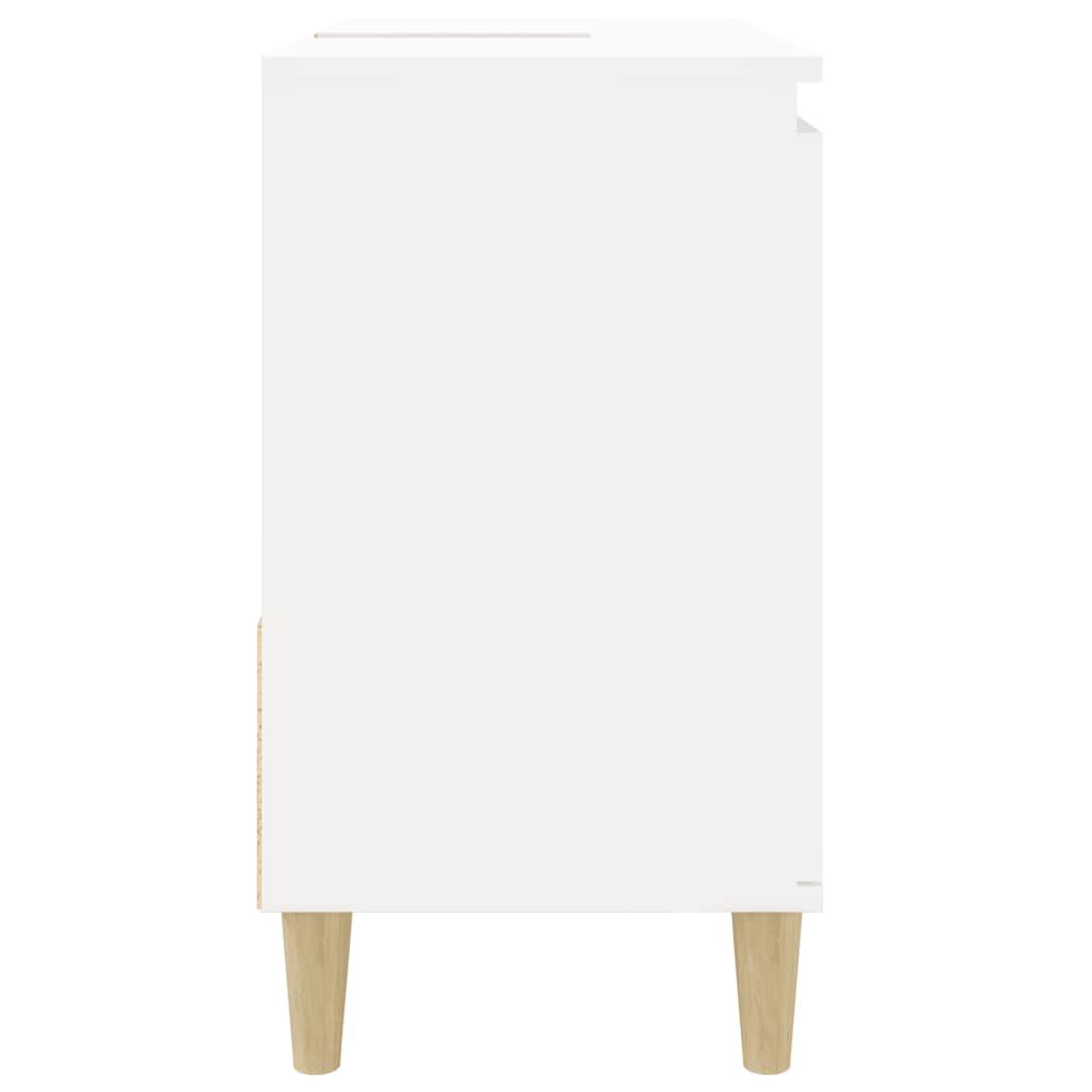 vidaXL Szafka łazienkowa, biała, 65x33x60 cm, materiał drewnopochodny
