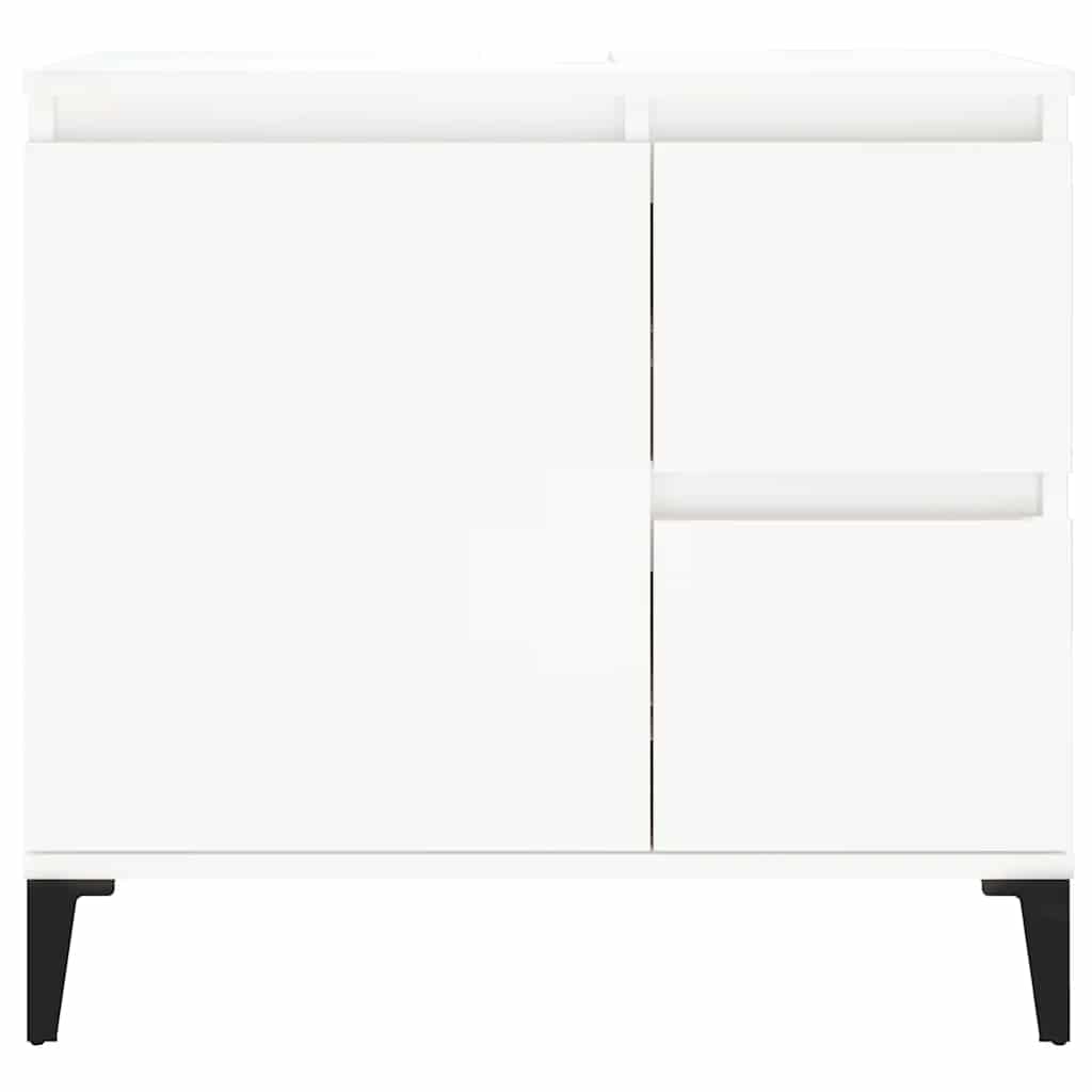 vidaXL Szafka łazienkowa, biała, 65x33x60 cm, materiał drewnopochodny