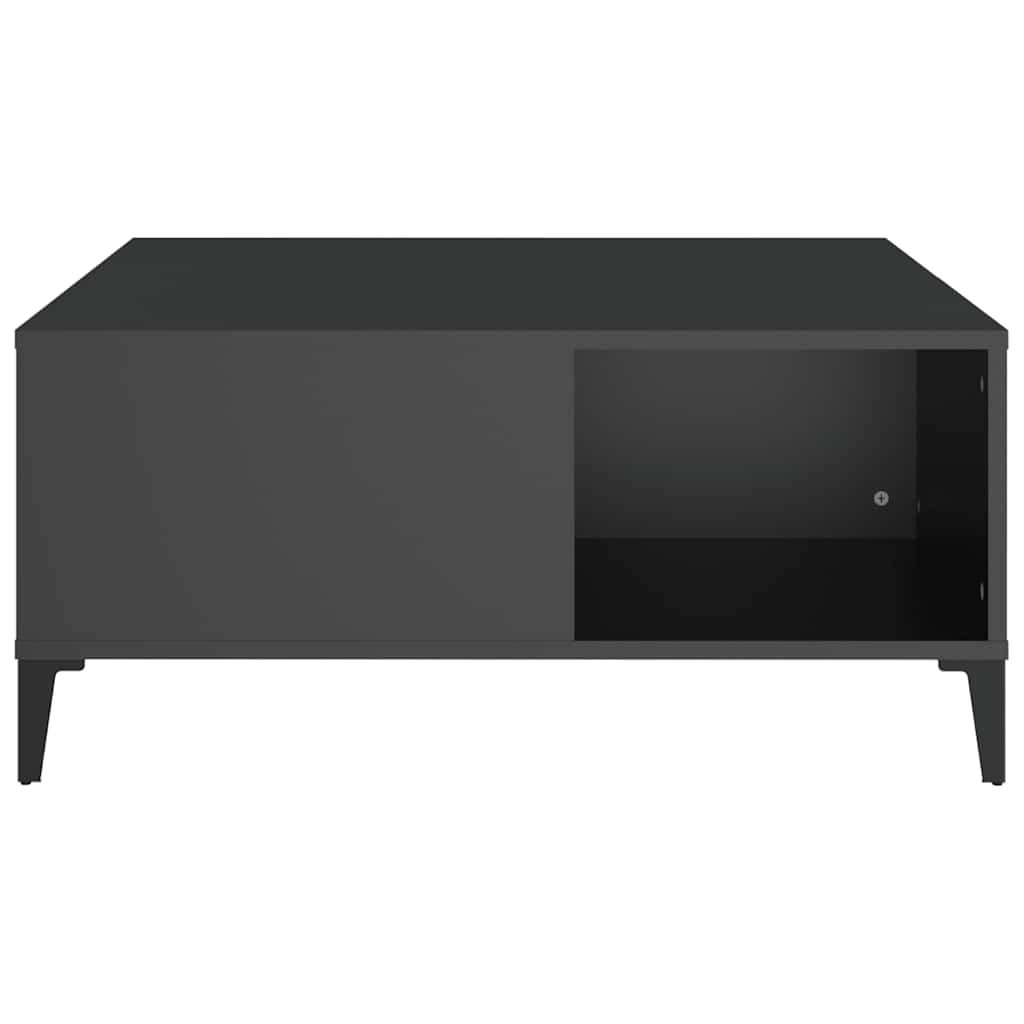 vidaXL Stolik kawowy, czarny, 80x80x36,5 cm, materiał drewnopochodny