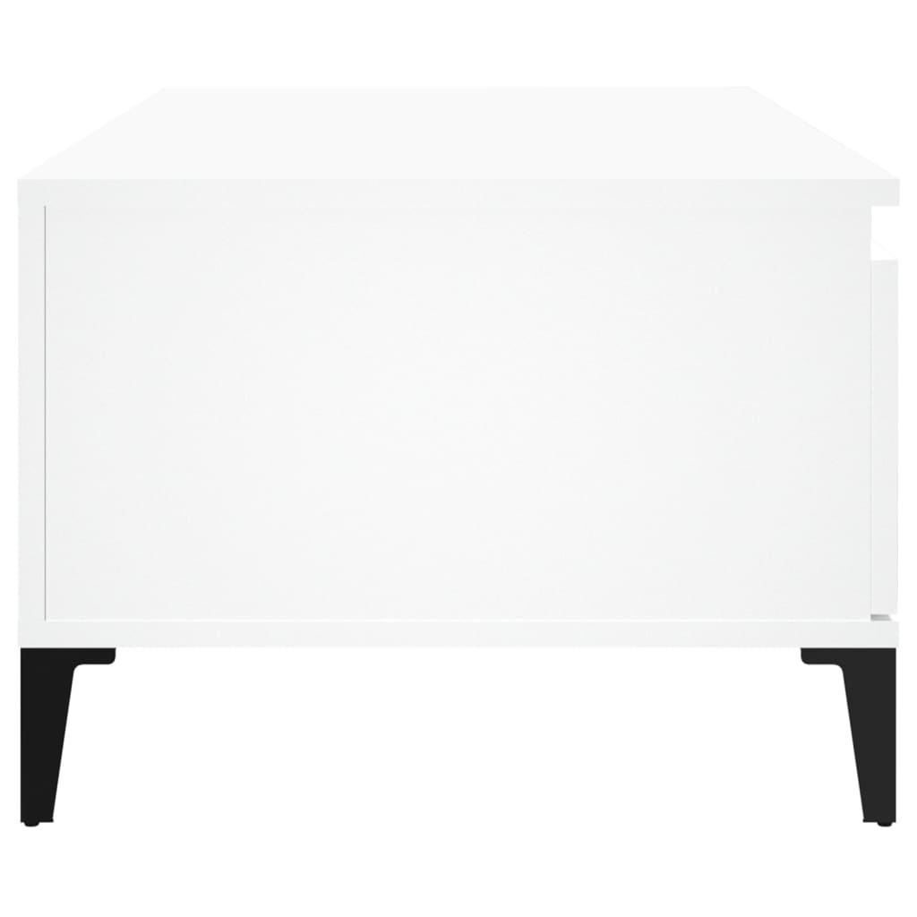 vidaXL Stolik kawowy, biały 90x50x36,5 cm, materiał drewnopochodny