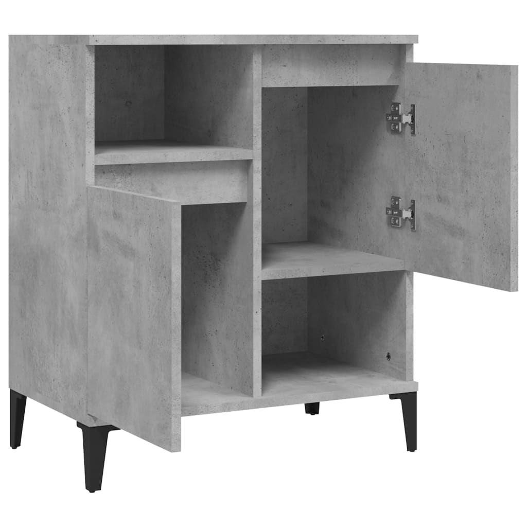 vidaXL Komoda, szarość betonu, 60x35x70 cm, materiał drewnopochodny
