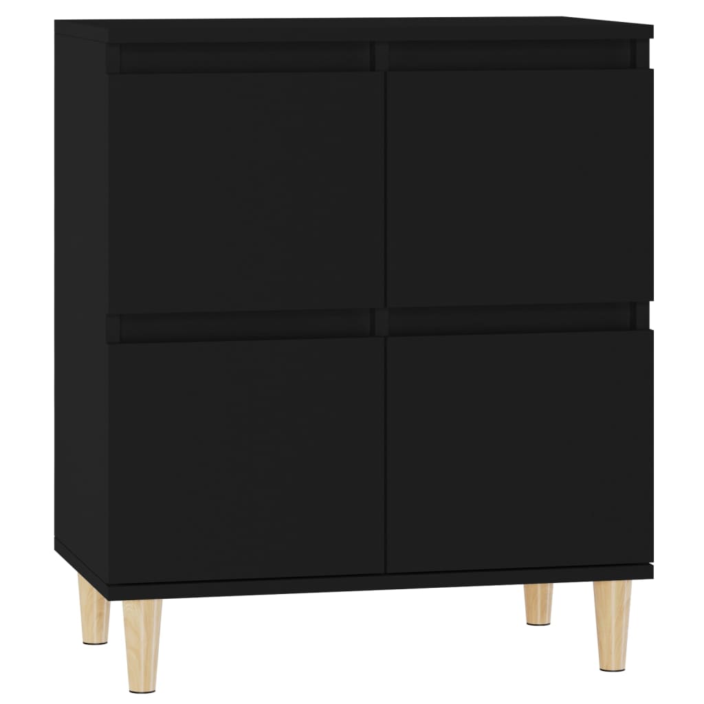 vidaXL Komoda, czarna, 60x35x70 cm, materiał drewnopochodny