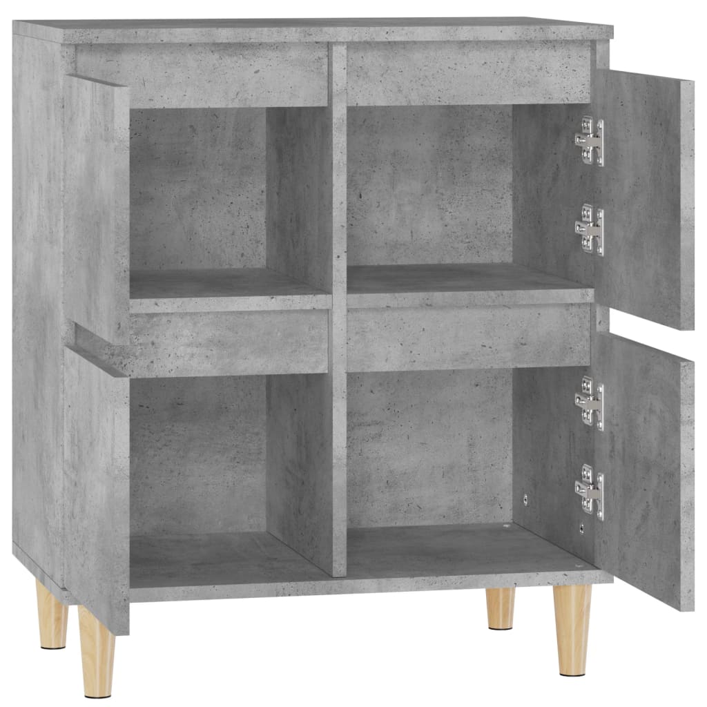 vidaXL Komoda, szarość betonu, 60x35x70 cm, materiał drewnopochodny