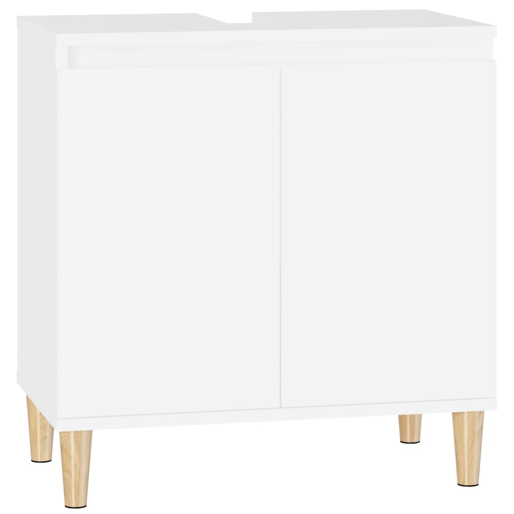 vidaXL Szafka pod umywalkę, biała, 58x33x60cm, materiał drewnopochodny