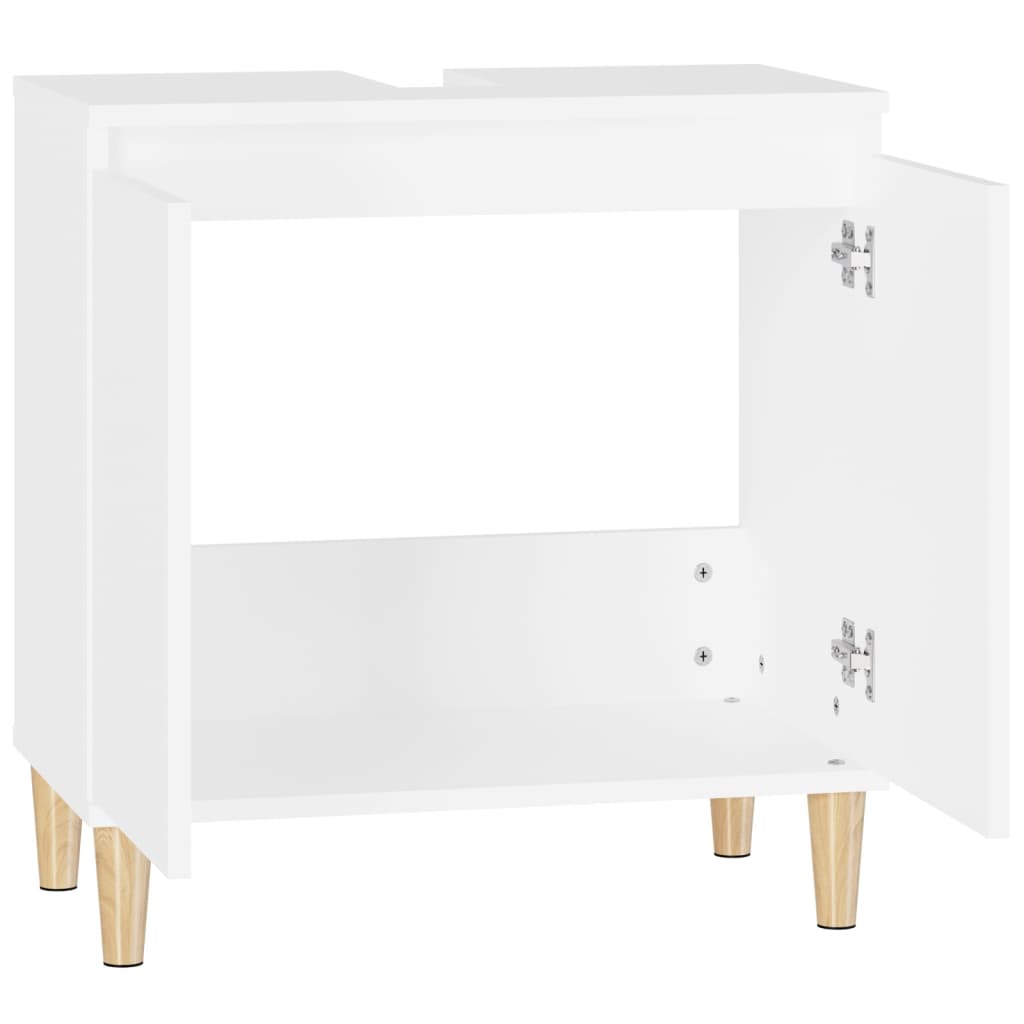 vidaXL Szafka pod umywalkę, biała, 58x33x60cm, materiał drewnopochodny