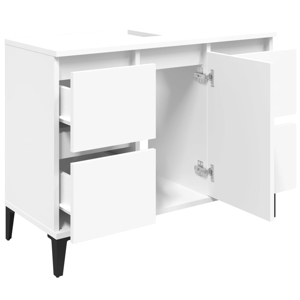 vidaXL Szafka pod umywalkę, biała, 80x33x60 cm