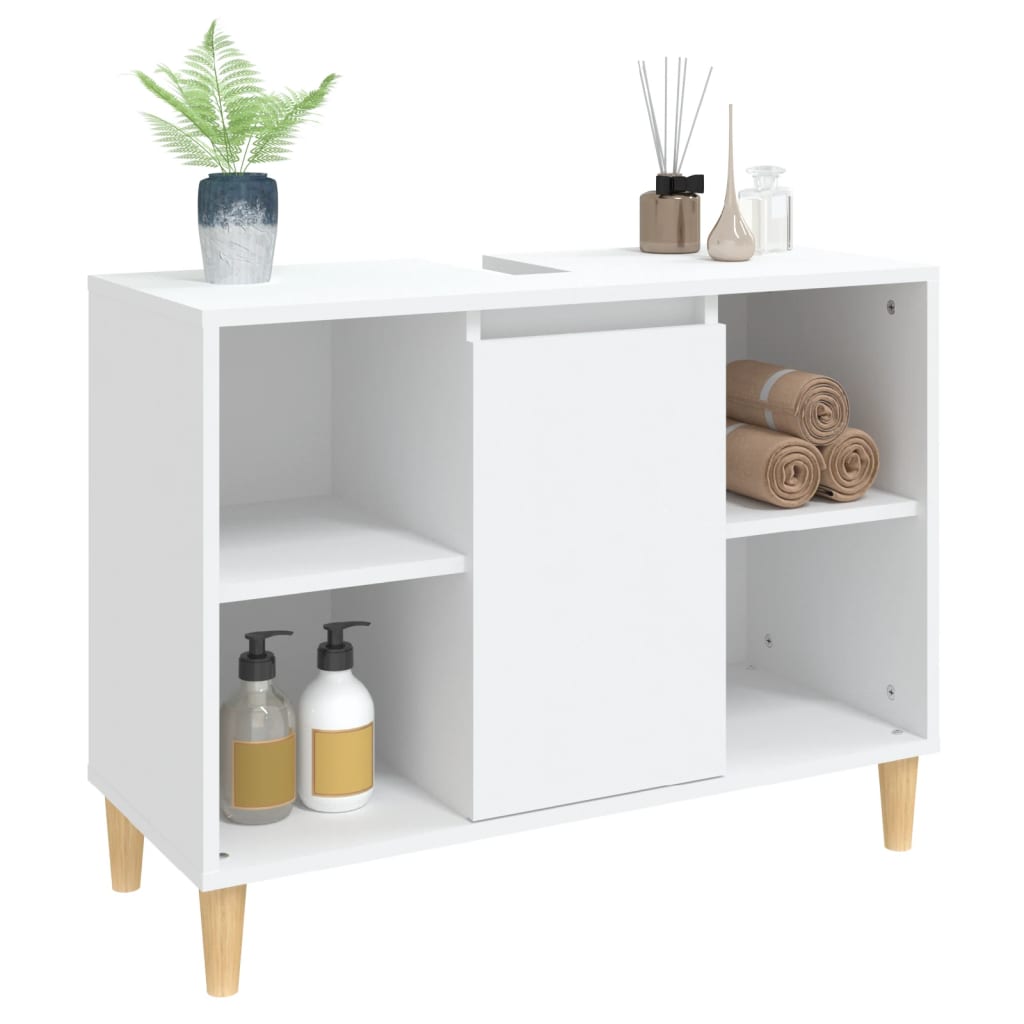 vidaXL Szafka pod umywalkę, biała, 80x33x60 cm