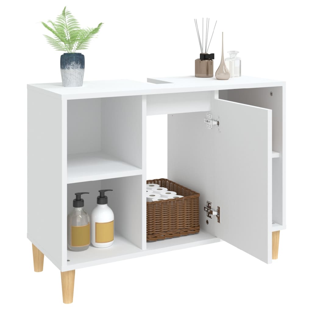 vidaXL Szafka pod umywalkę, biała, 80x33x60 cm