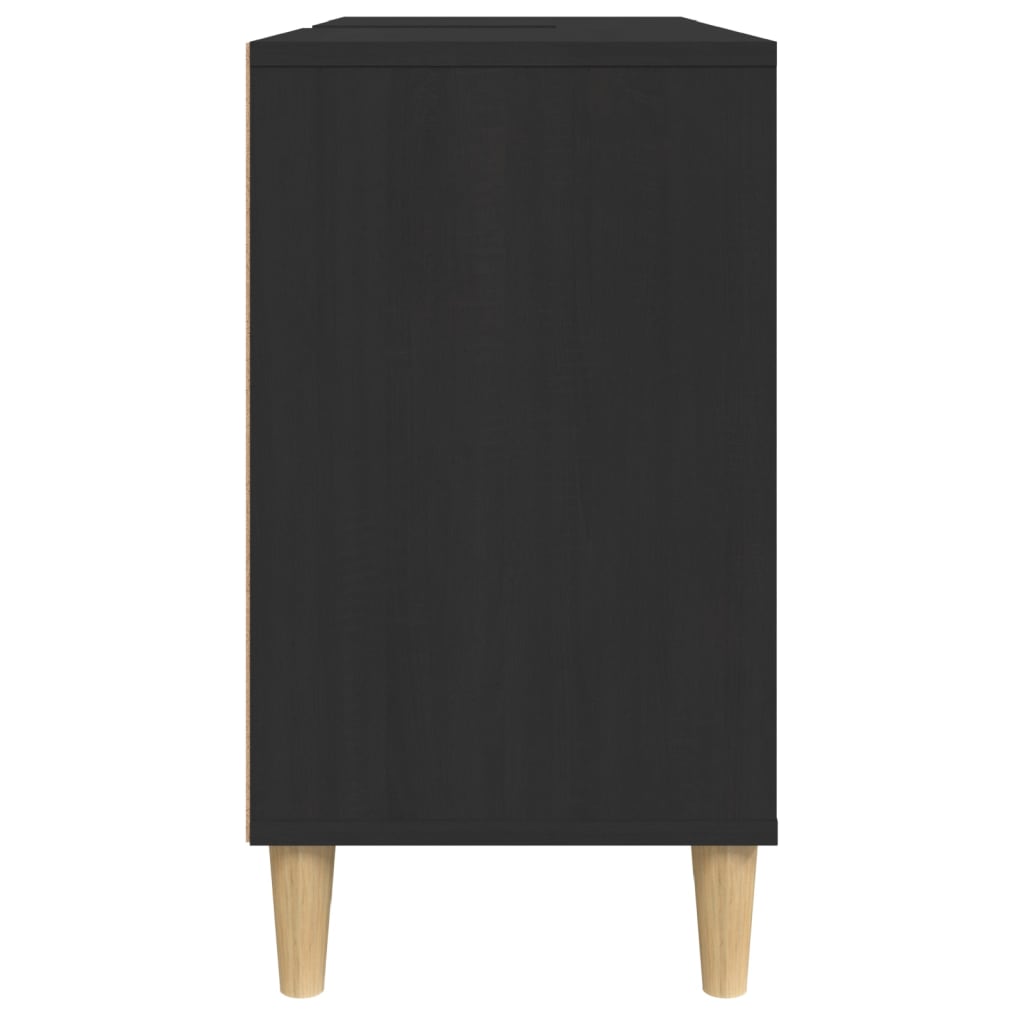 vidaXL Szafka pod umywalkę, czarna, 80x33x60 cm